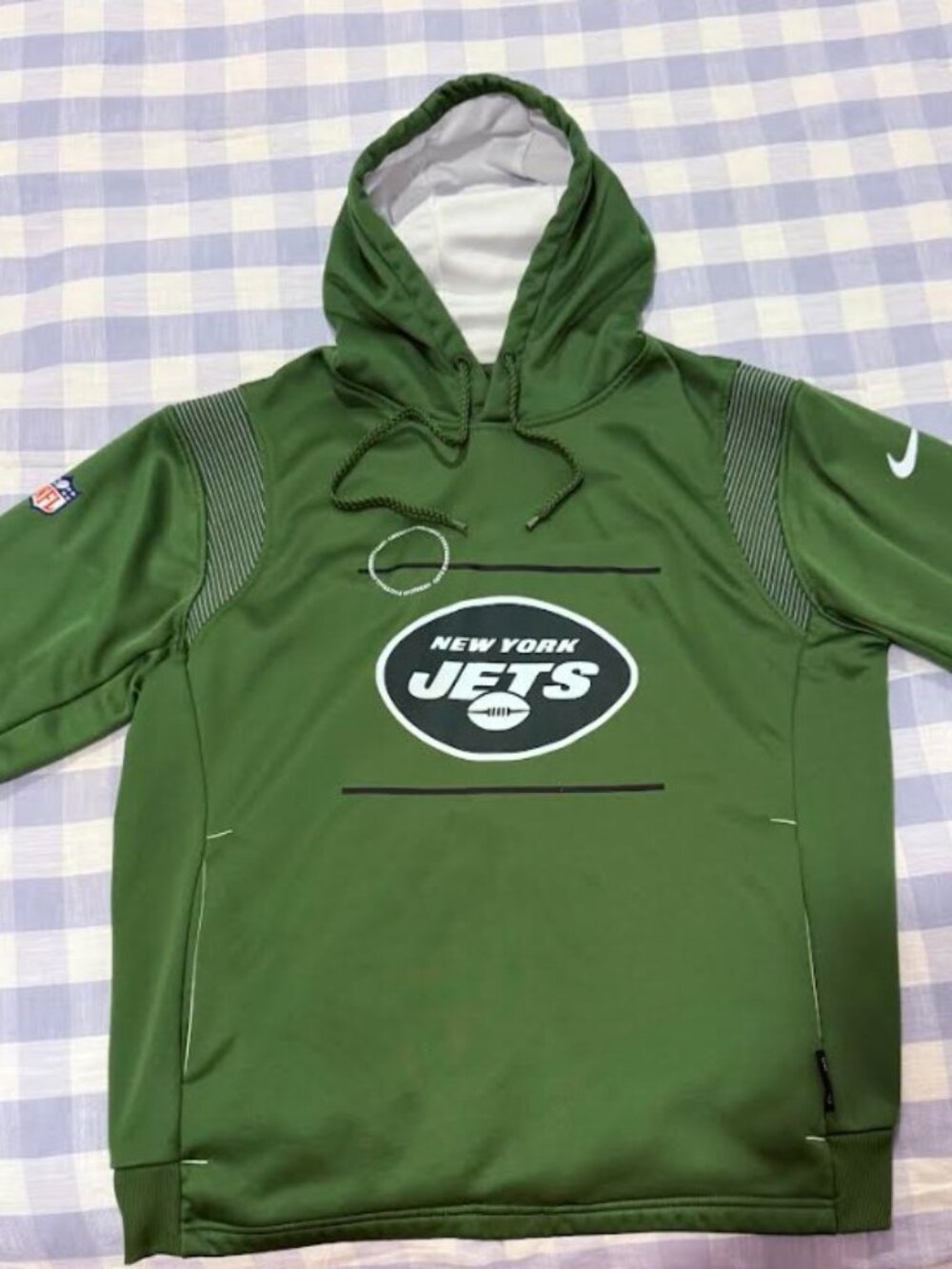 Men's Nike Green New York Jets Sideline Performance Pullover Hoodie, Large (NEW)